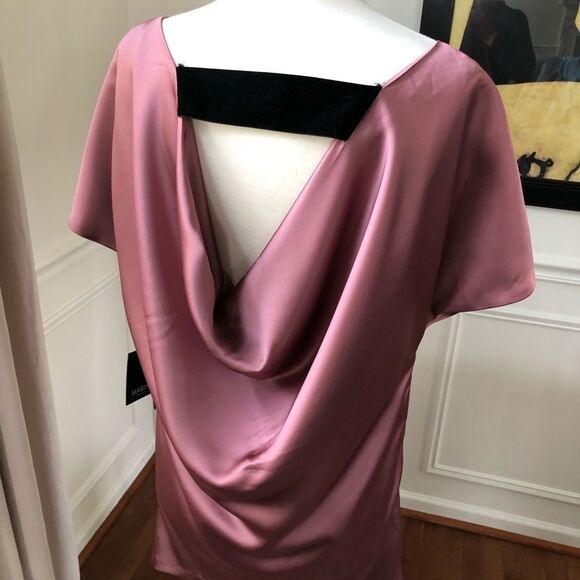 NWT Marina Rose Drape Open Back Dress 12072 6 - Picture 6 of 9